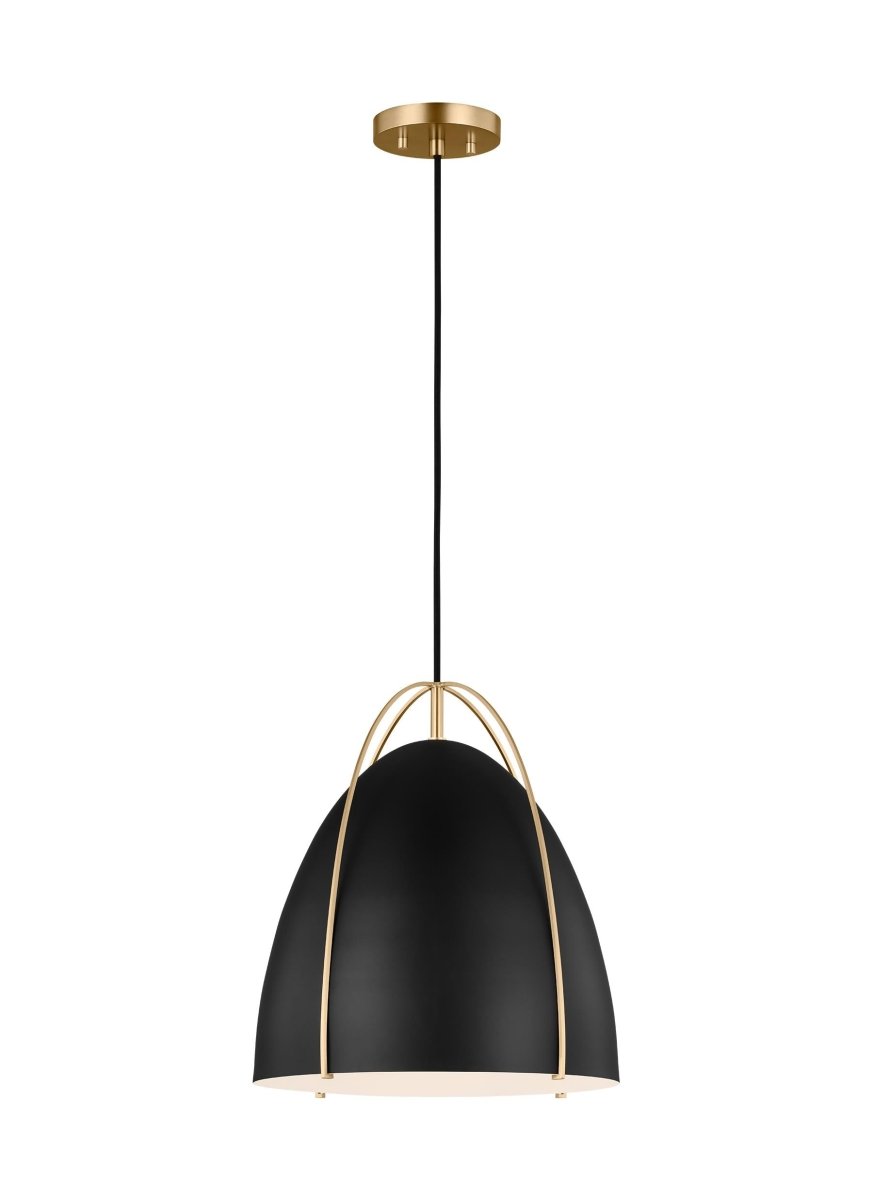 Suspension Norman M - Laiton satiné Noir de minuit Ampoules non incluses by Visual Comfort Studio | Luminaires & cie