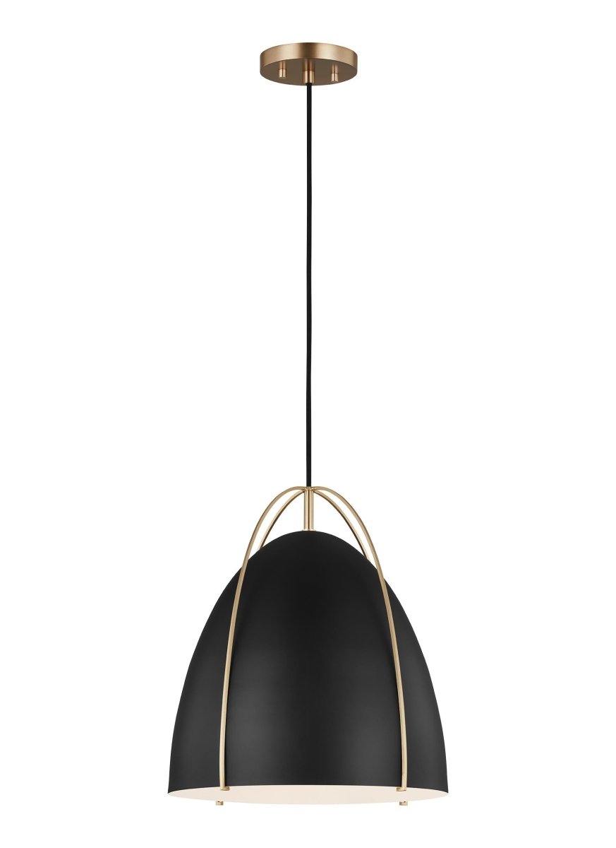 Suspension Norman M - Laiton satiné Noir de minuit Ampoules non incluses by Visual Comfort Studio | Luminaires & cie
