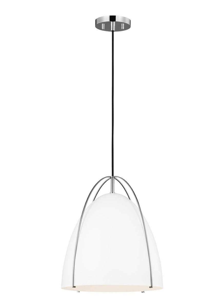 Suspension Norman M - Chrome Blanc mat Ampoules non incluses by Visual Comfort Studio | Luminaires & cie