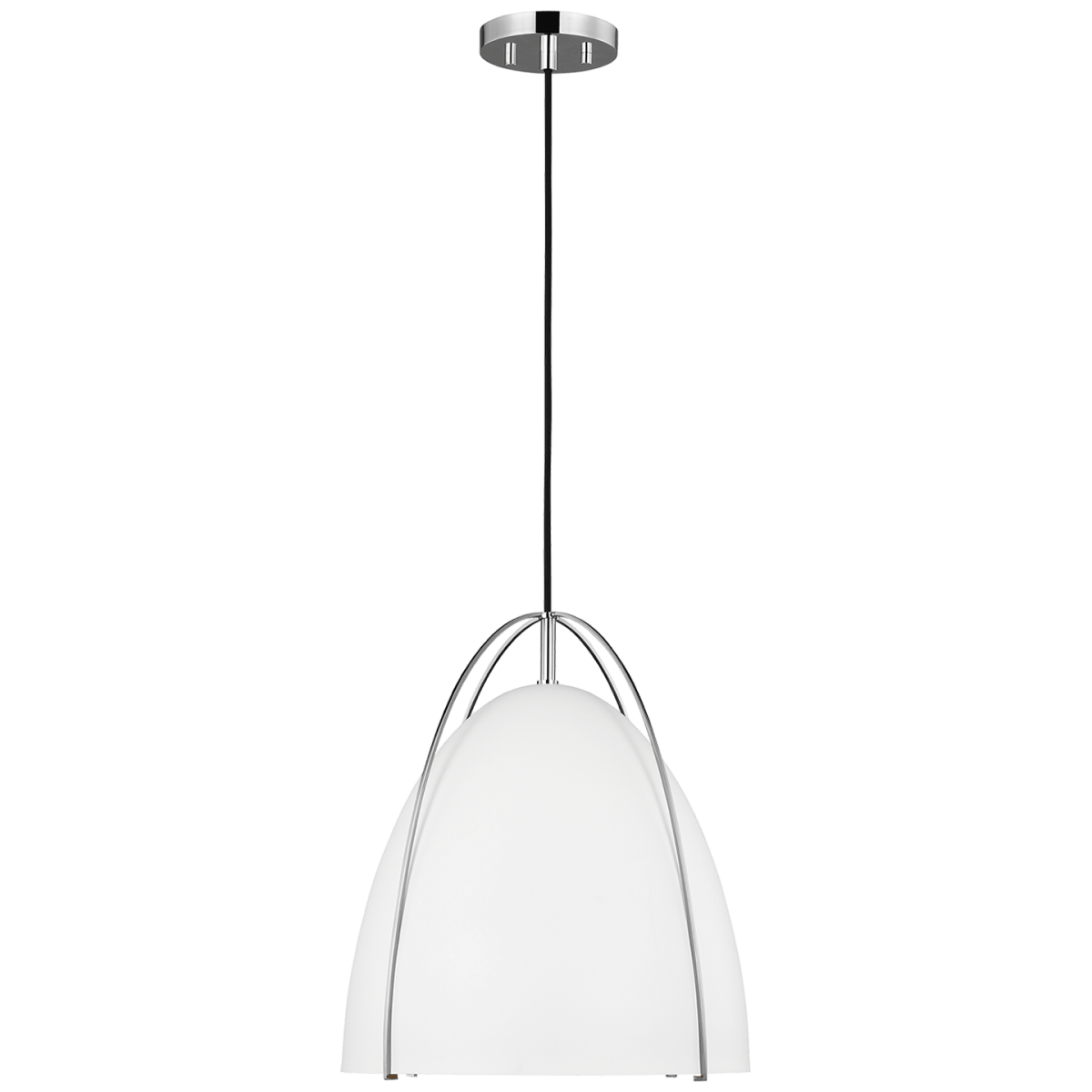 Suspension Norman M - Chrome Blanc mat Ampoules non incluses by Visual Comfort Studio | Luminaires & cie