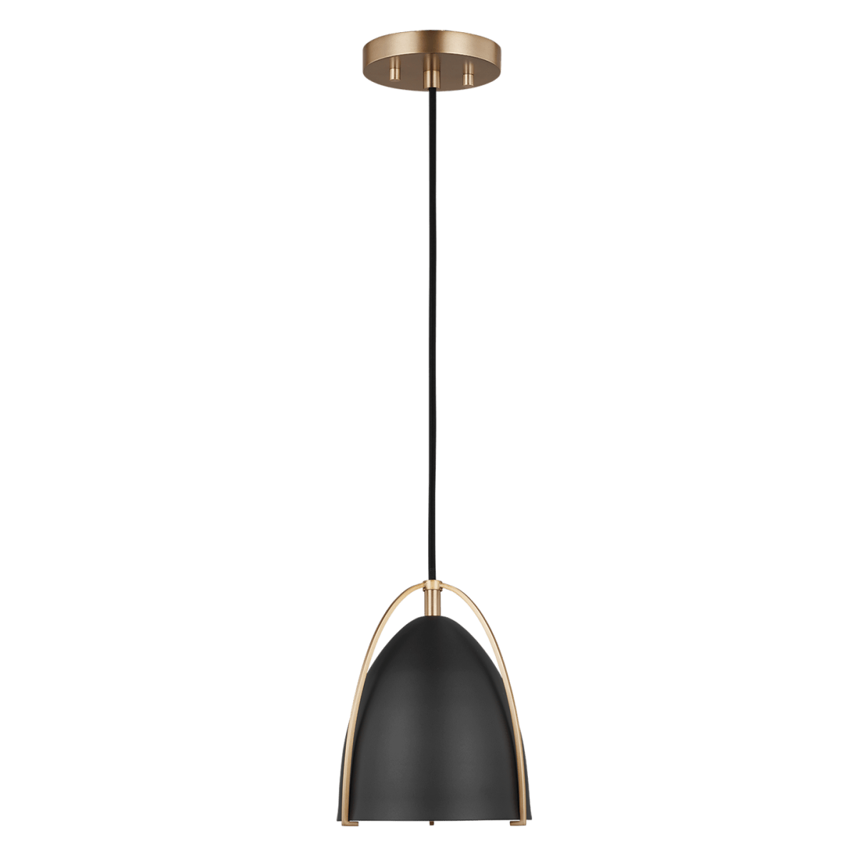 Suspension Norman S - Laiton satiné Noir de minuit Ampoules non incluses by Visual Comfort Studio | Luminaires & cie