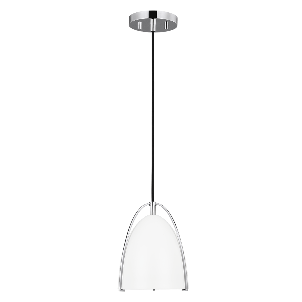 Suspension Norman S - Chrome Blanc mat Ampoules DEL incluses by Visual Comfort Studio | Luminaires & cie