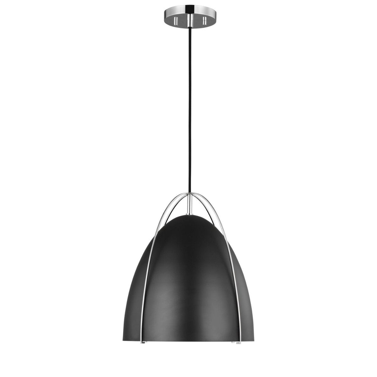 Suspension Norman - Chrome Midnight Black 13.375 by Visual Comfort Studio | Luminaires & cie