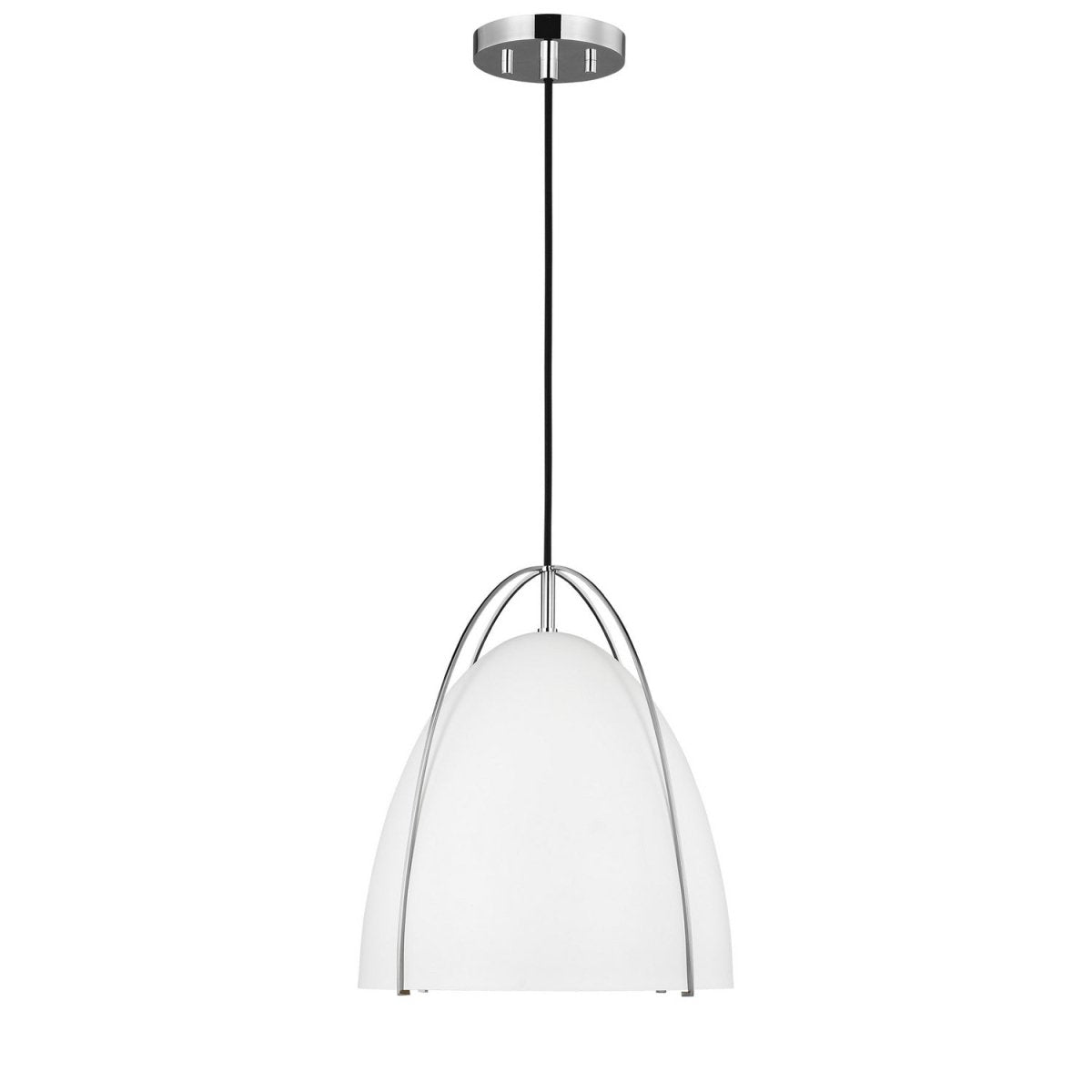 Suspension Norman - Chrome Matte White 13.375 by Visual Comfort Studio | Luminaires & cie
