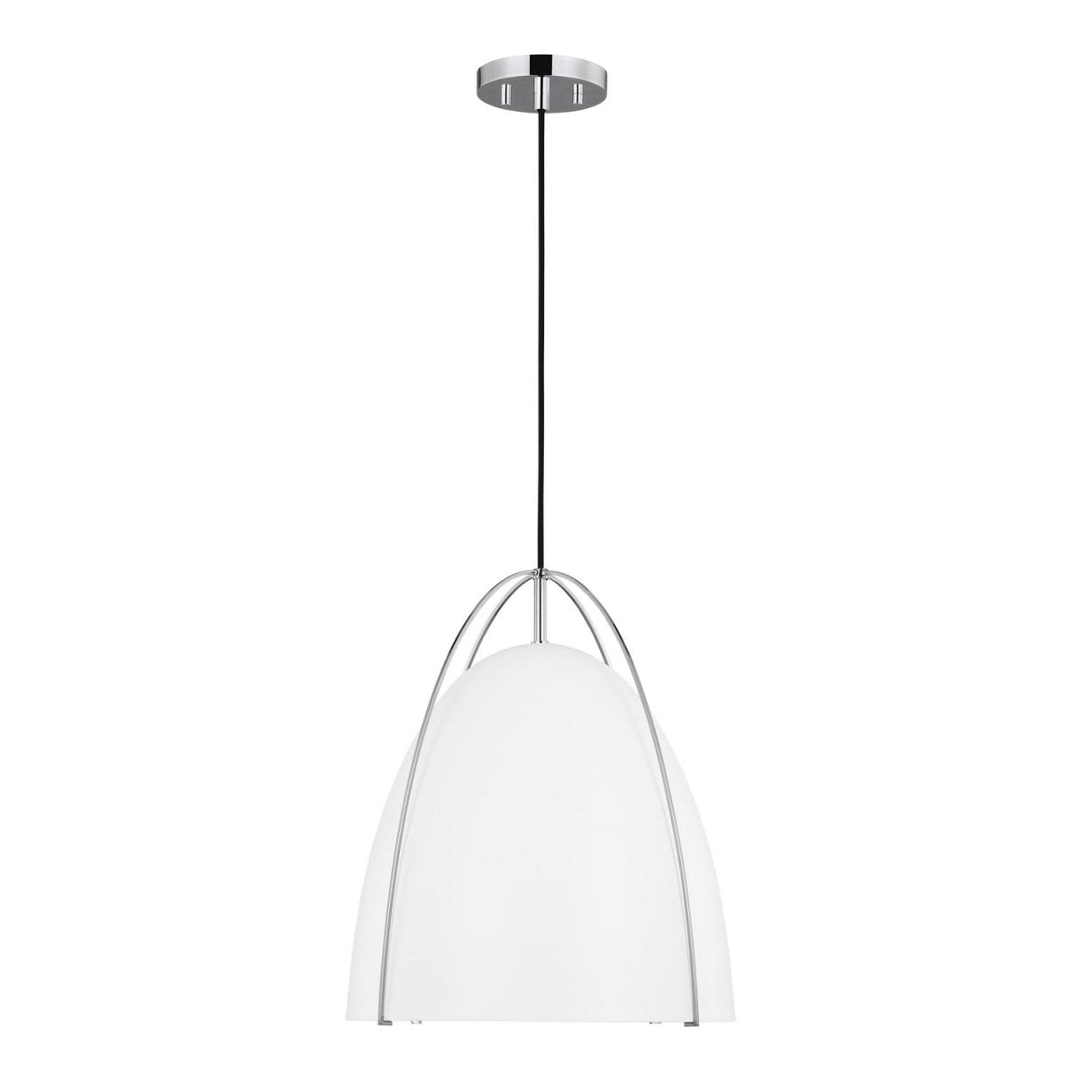Suspension Norman - Chrome Matte White 15.5 by Visual Comfort Studio | Luminaires & cie