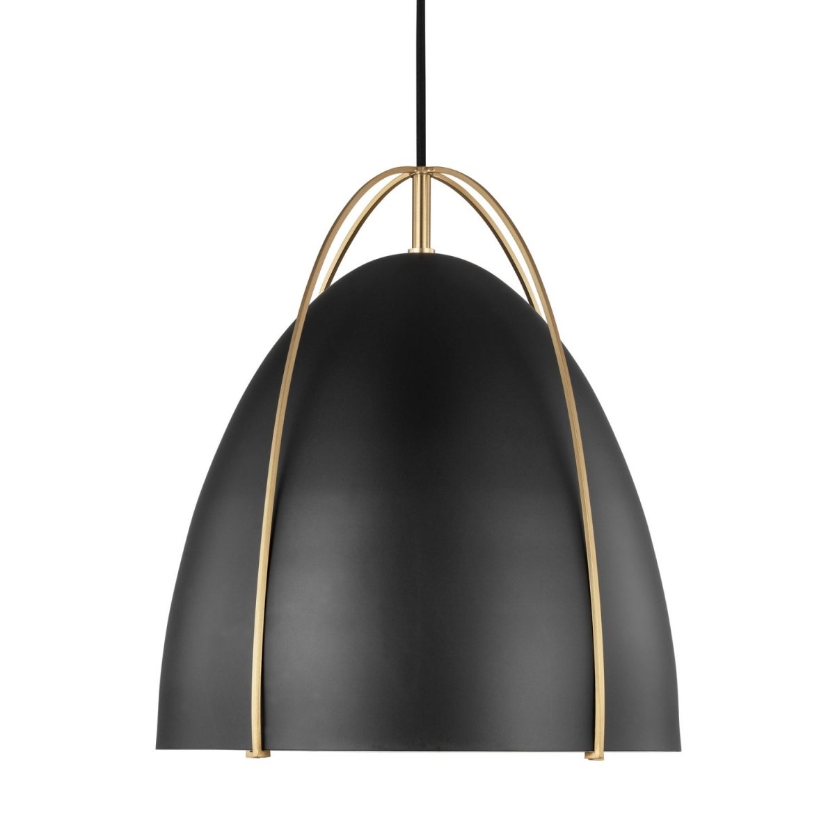 Suspension Norman - Satin Brass Chalk Wicker 13.375 by Visual Comfort Studio | Luminaires & cie