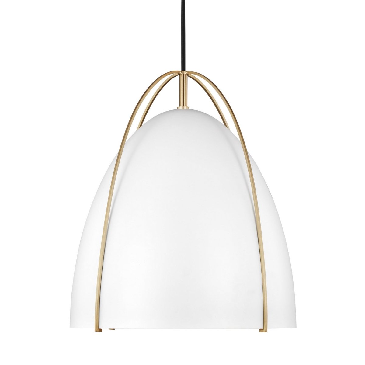 Suspension Norman - Satin Brass Chalk Wicker 13.375 by Visual Comfort Studio | Luminaires & cie