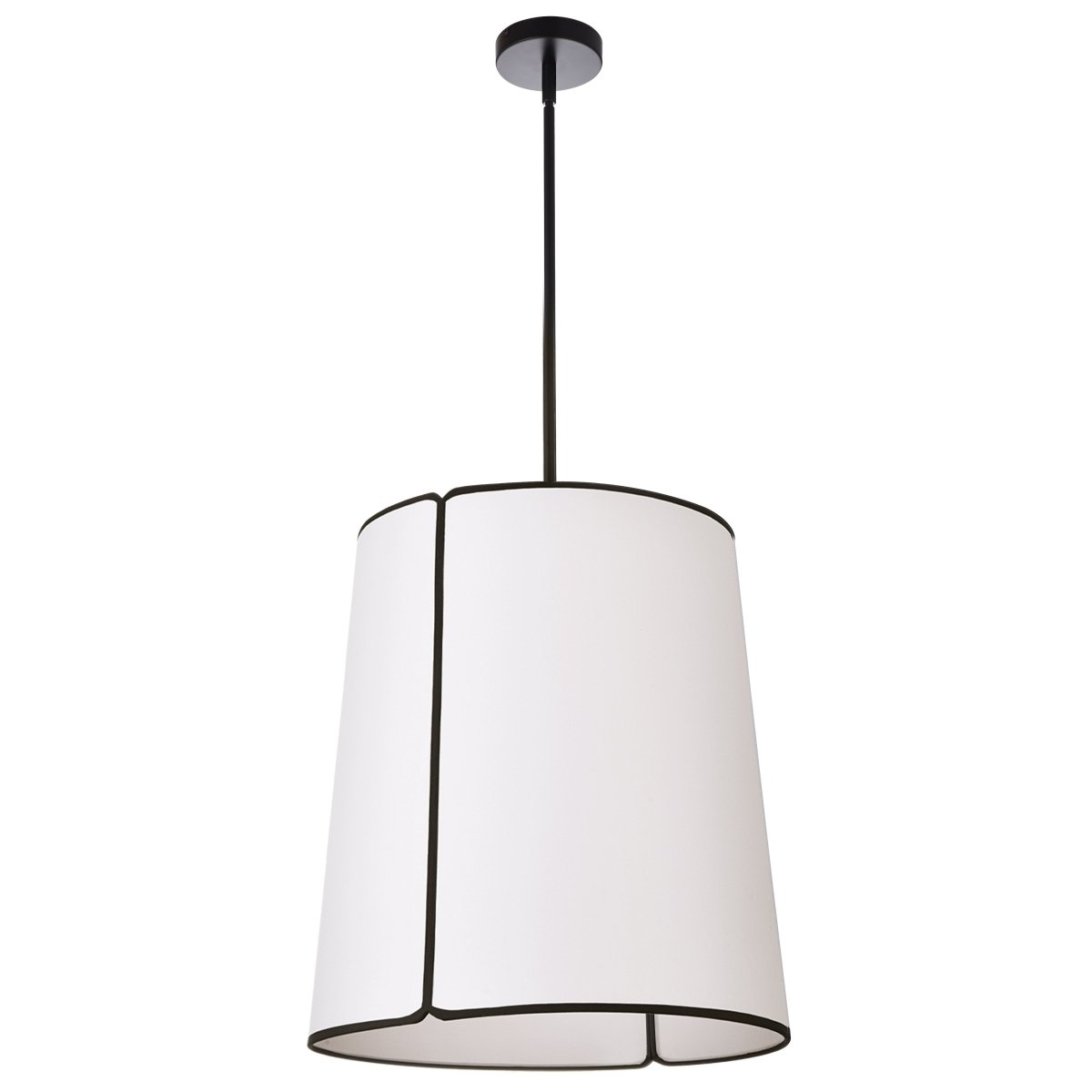 Suspension Notched Drum - Noir 18 1/4" by Dainolite | Luminaires & cie
