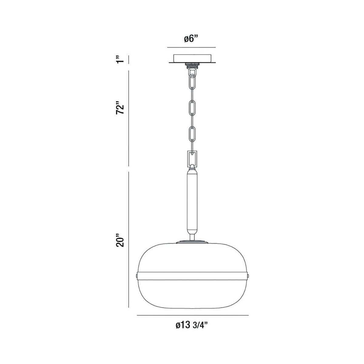 Suspension Nottingham Ambre – vue 2