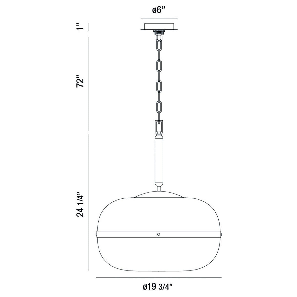 Suspension Nottingham Verre tambour ambre – vue 2