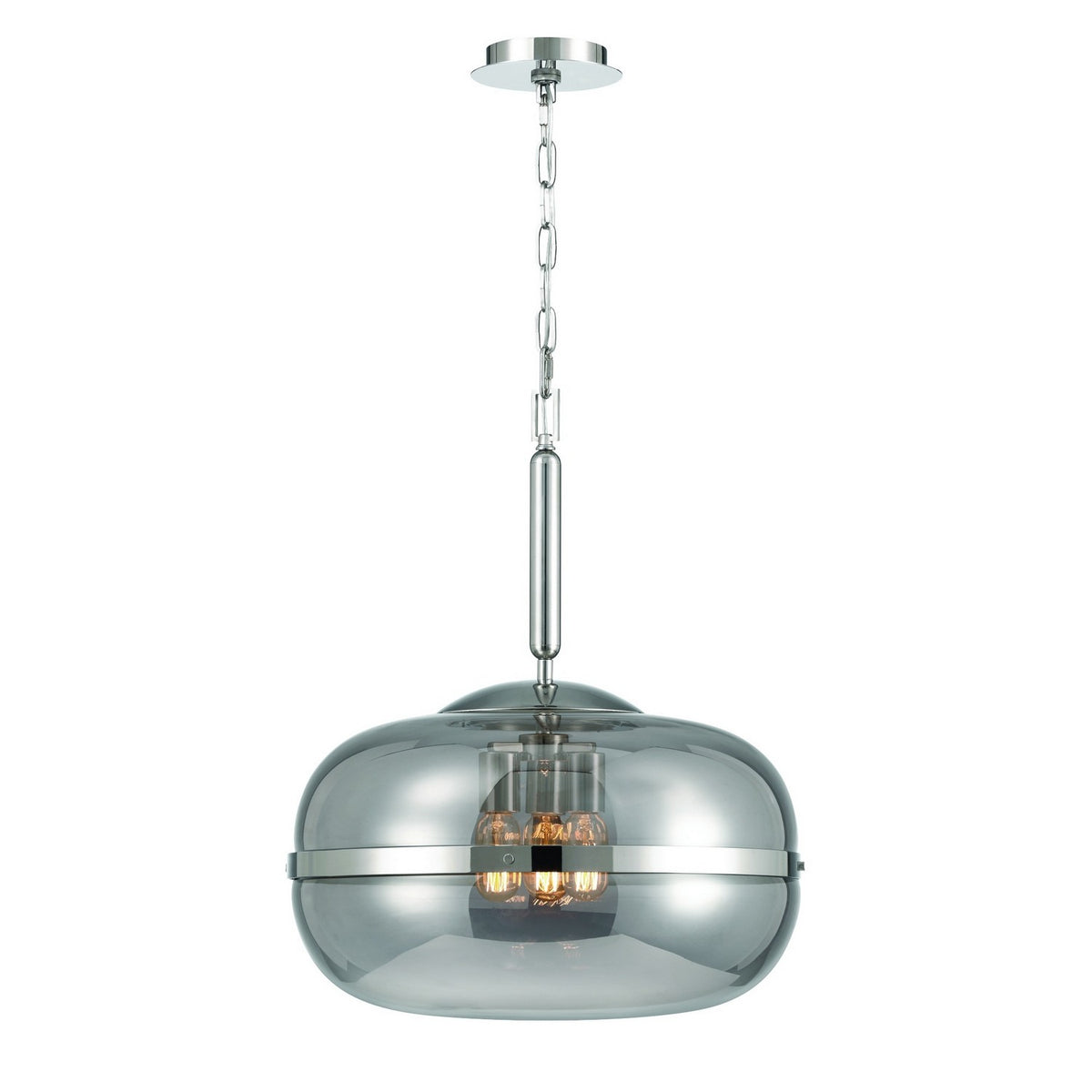 Suspension Nottingham Verre fumé tambour – Eurofase