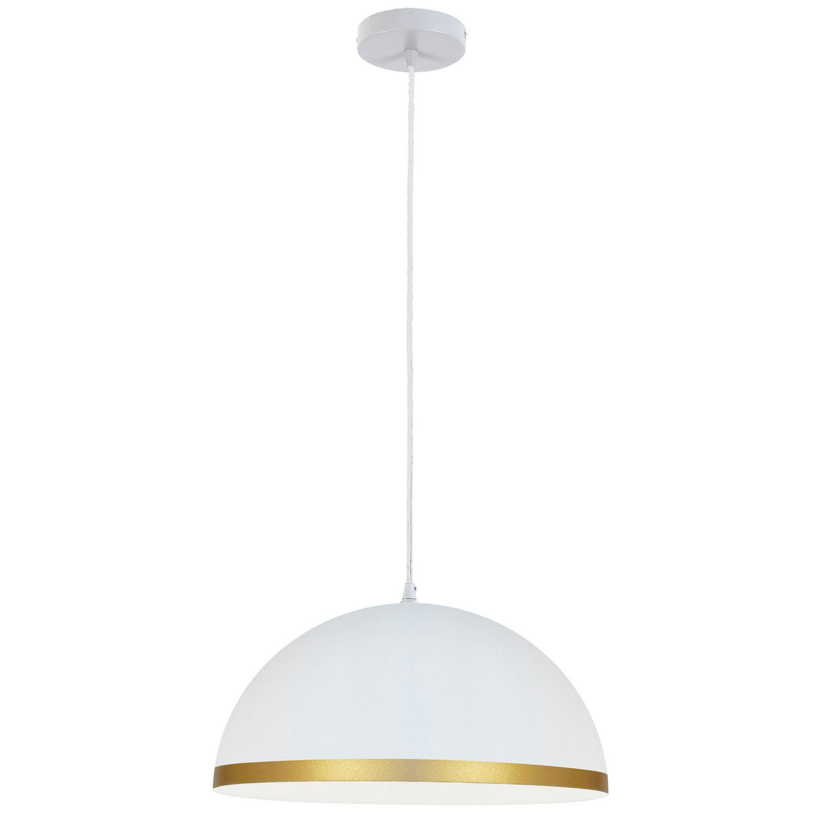 Suspension Ofelia Blanc mat, 16", Blanc mat et or – Dainolite