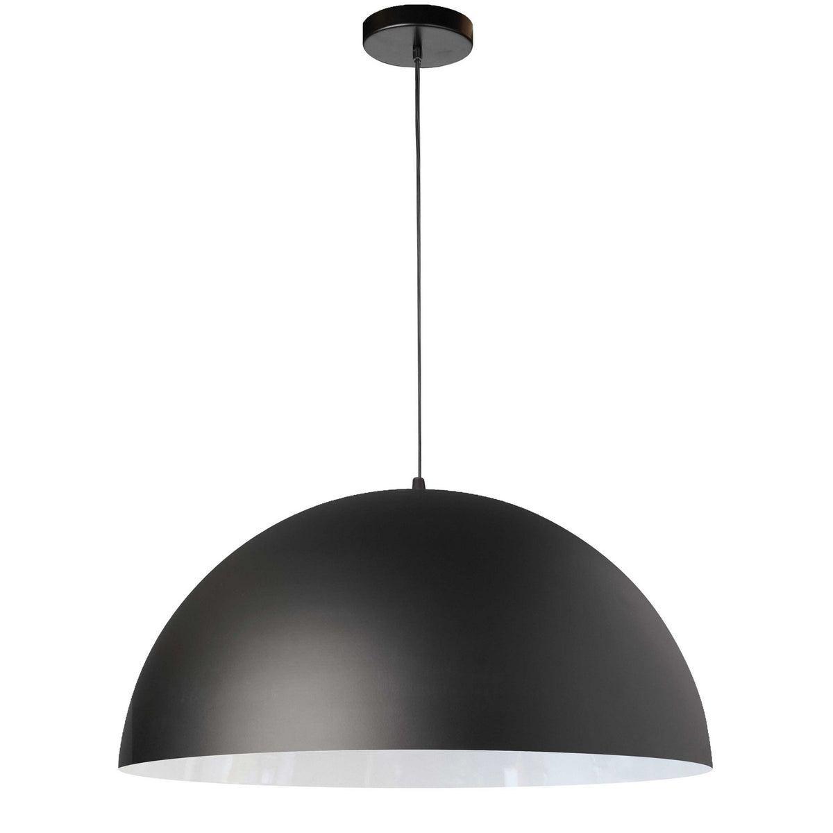 Suspension Ofelia Noir / Noir mat, 20", Noir mat et blanc – Dainolite