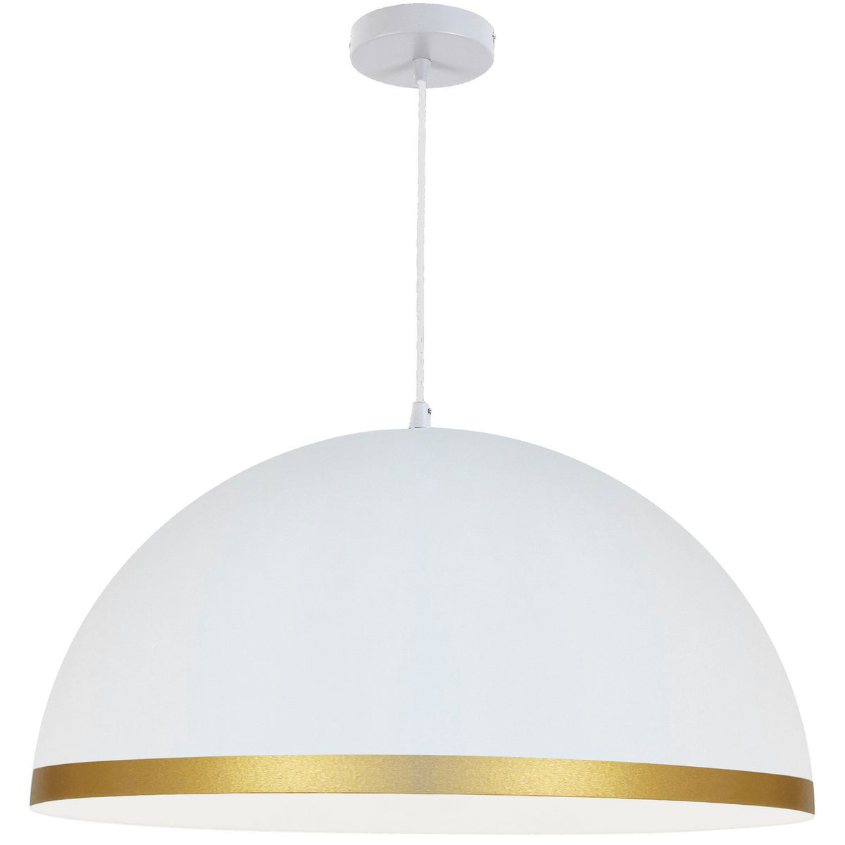 Suspension Ofelia Blanc mat, 20", Blanc mat et or – Dainolite