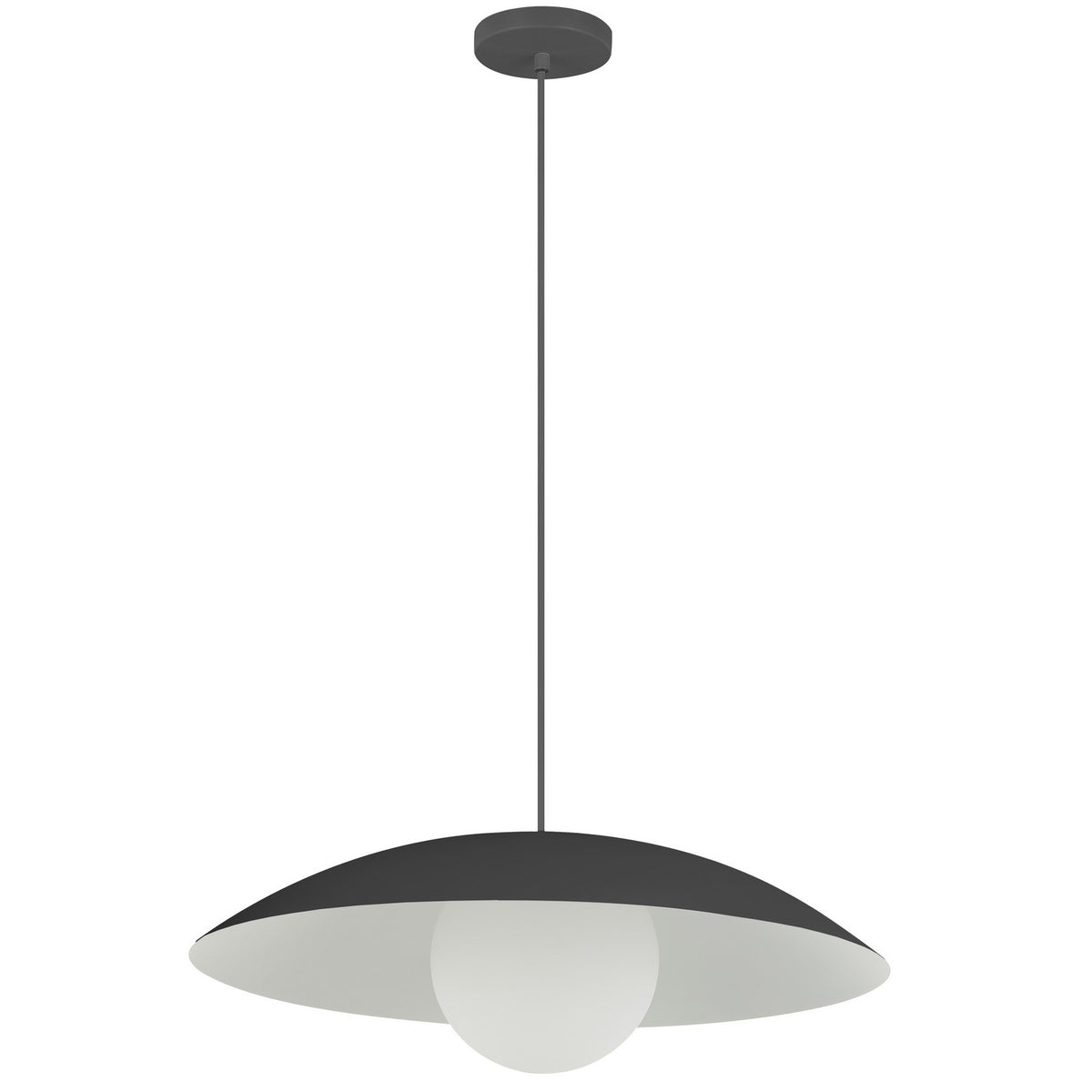 Suspension Oliva 15 3/4", Noir mat – Dainolite