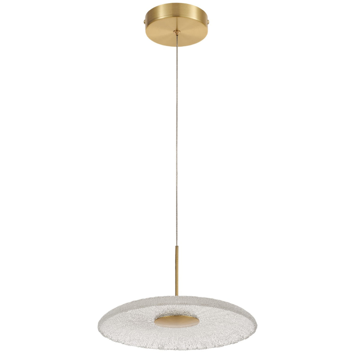 Suspension Oriana Transparent texturé / Laiton vieilli – Dainolite