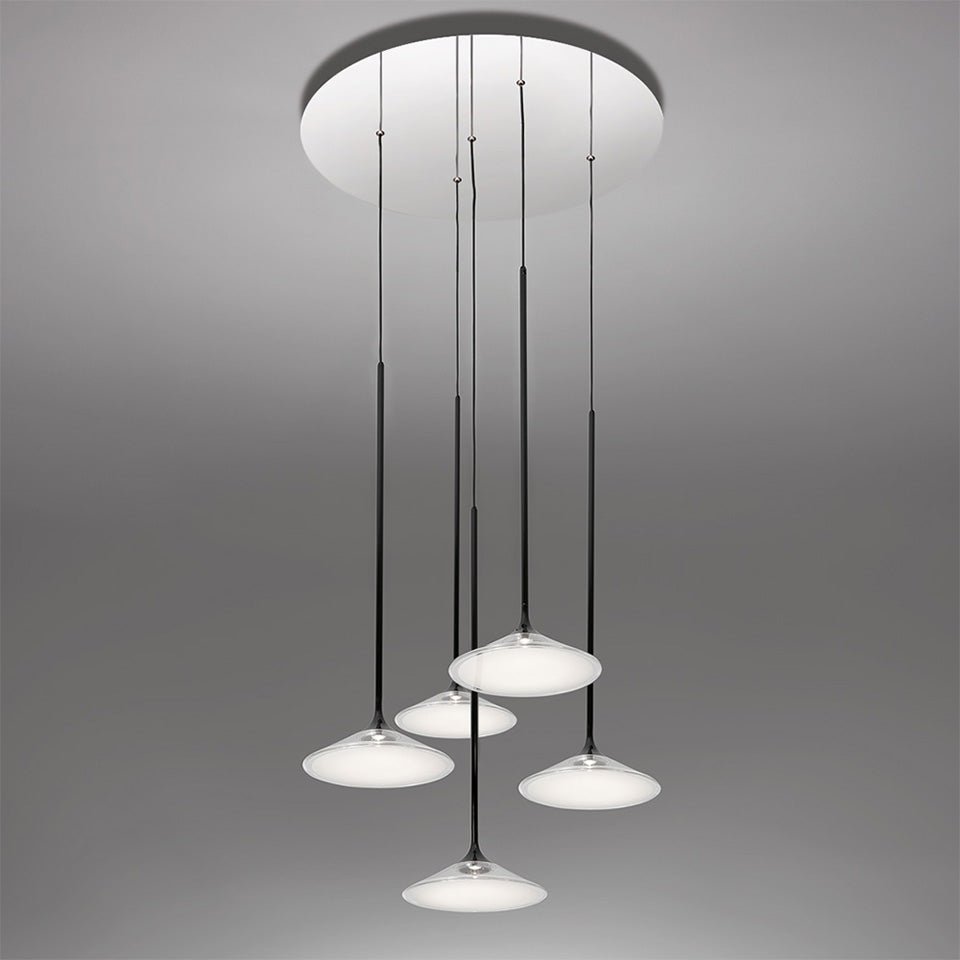 Suspension Orsa - 5 - lumières 8 1/4" by Artemide | Luminaires & cie