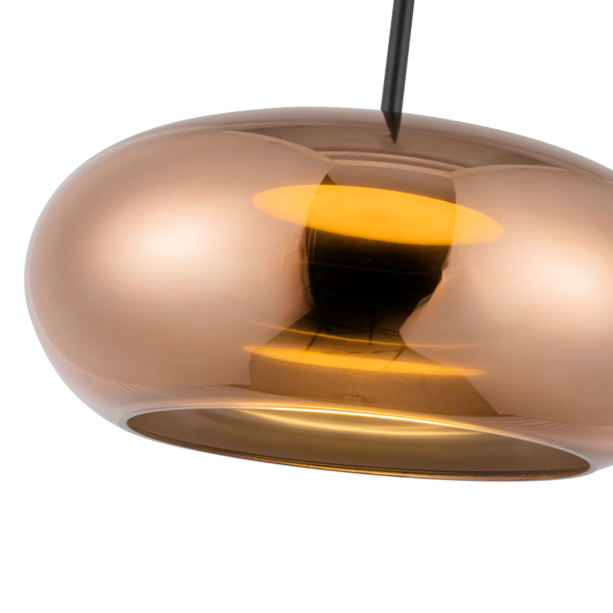 Suspension ovale Trinity Noir / Cuivre – vue 5