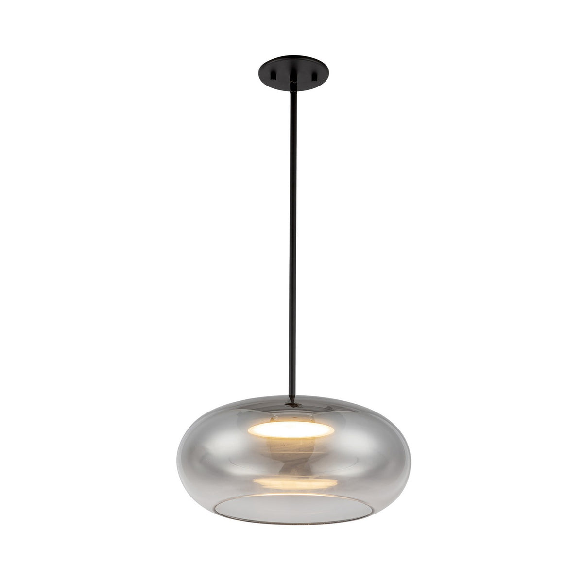 Suspension ovale Trinity Noir / Fumé – vue 3