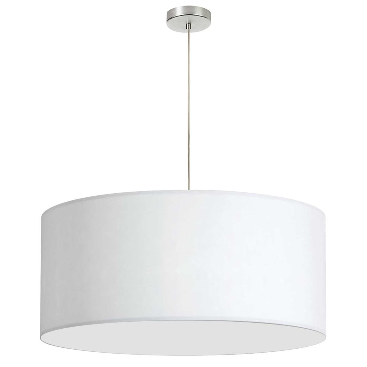 Suspension Oversized Drum - Chrome poli Blanc 28" by Dainolite | Luminaires & cie