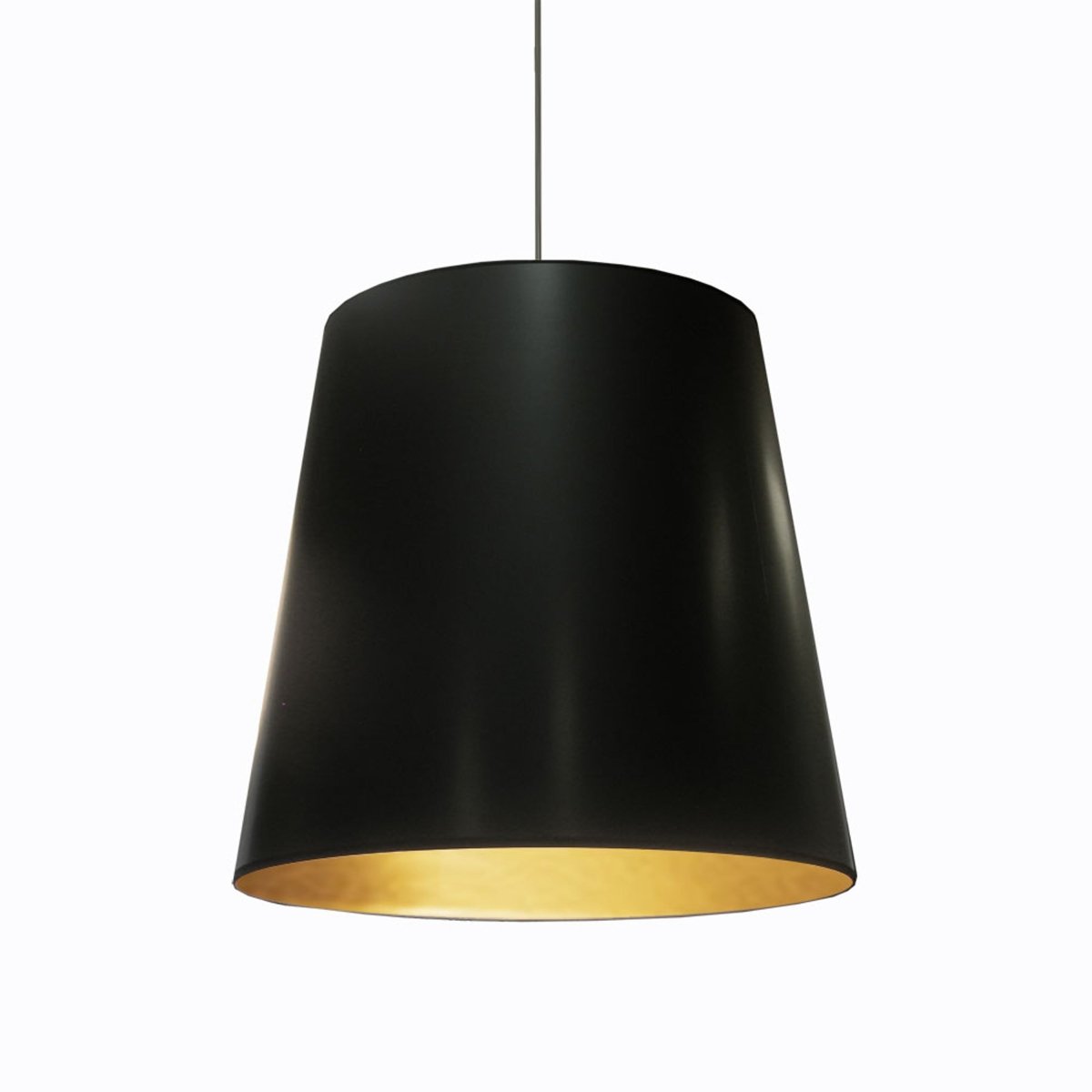 Suspension Oversized Drum - Noir Noir et or 26" by Dainolite | Luminaires & cie