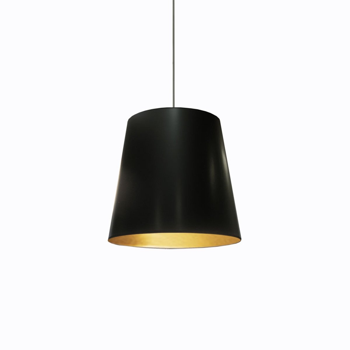 Suspension Oversized Drum - Noir Noir et or 20" by Dainolite | Luminaires & cie