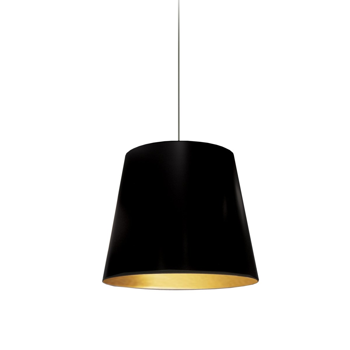 Suspension Oversized Drum - Noir Noir et or 14" by Dainolite | Luminaires & cie