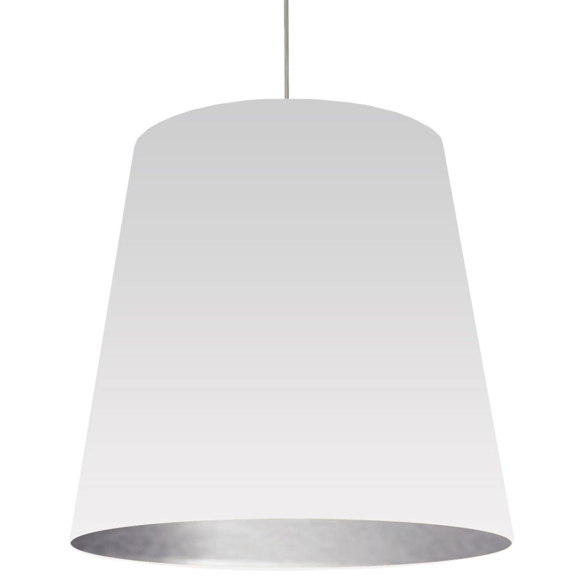 Suspension Oversized Drum - Chrome poli Blanc et argent 32" by Dainolite | Luminaires & cie