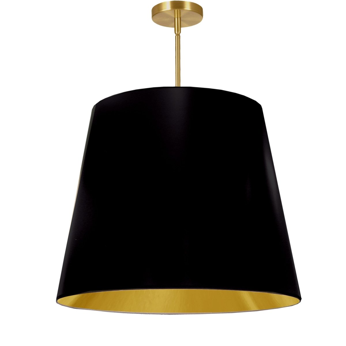 Suspension Oversized Drum - Laiton vieilli Noir et or 26" by Dainolite | Luminaires & cie