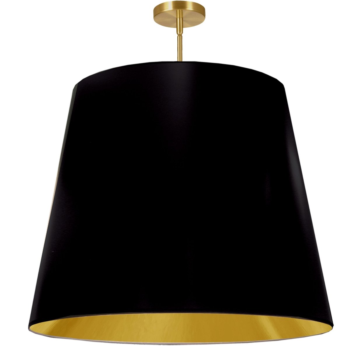 Suspension Oversized Drum - Laiton vieilli Noir et or 32" by Dainolite | Luminaires & cie