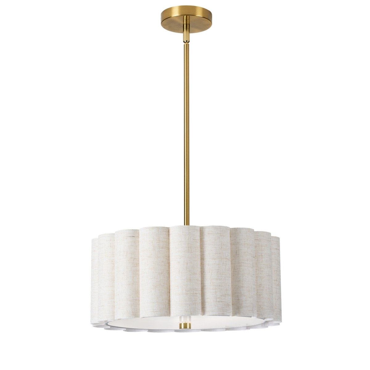 Suspension Pacifica - 16" Lin Laiton vieilli by Dainolite | Luminaires & cie