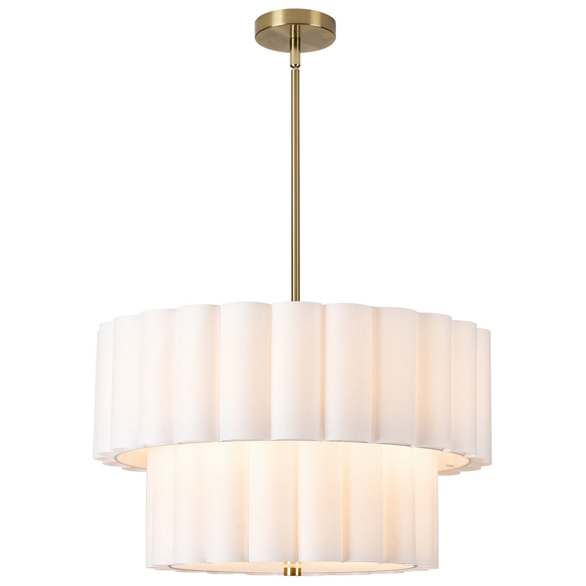 Suspension Pacifica 22", Blanc, Laiton vieilli – vue 2