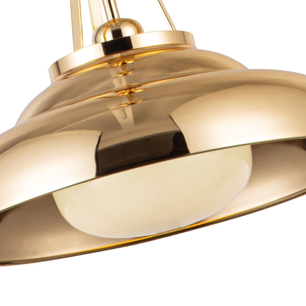 Suspension Palmetto - Opale en laiton poli / brillant 14 1/2" by Alora Lighting | Luminaires & cie