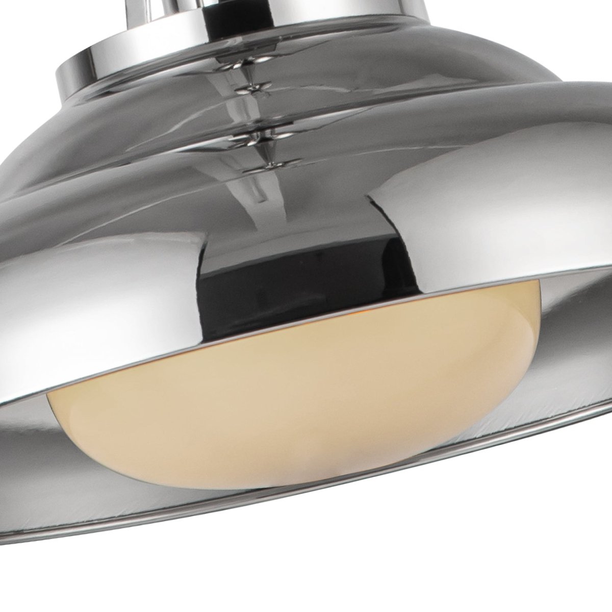 Suspension Palmetto - Opale nickel / brillant poli 14 1/2" by Alora Lighting | Luminaires & cie