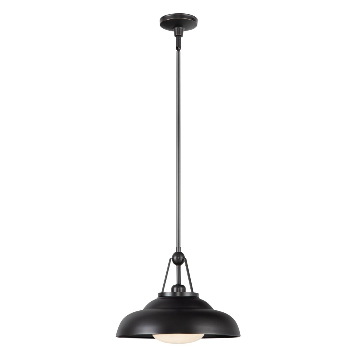 Suspension Palmetto - Bronze urbain / opale brillante 14 1/2" by Alora Lighting | Luminaires & cie