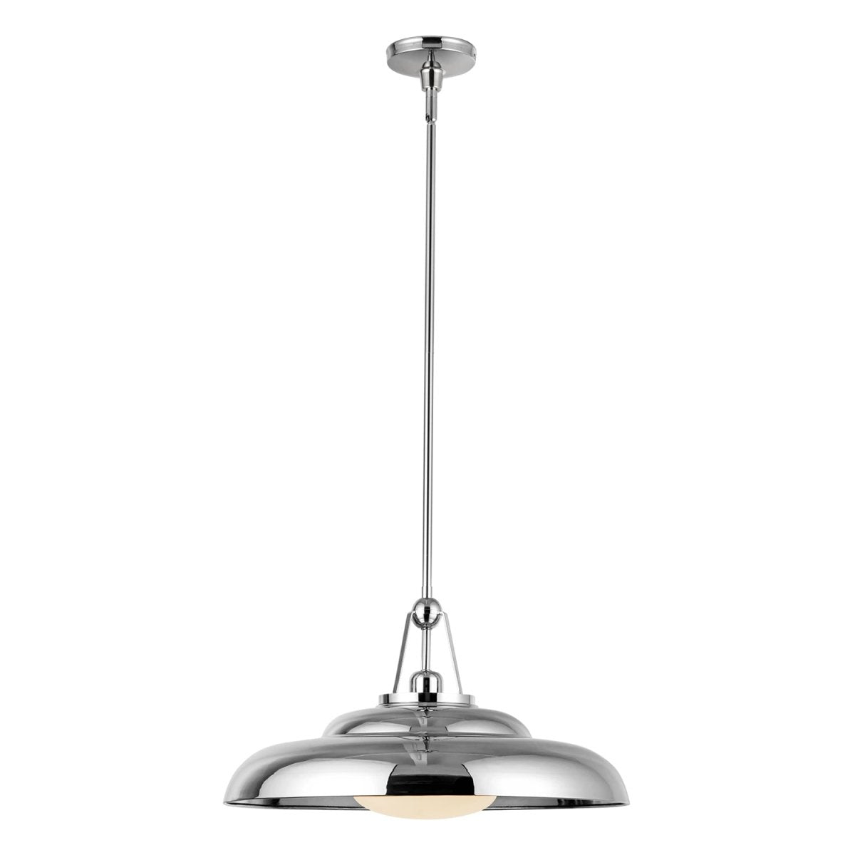 Suspension Palmetto - Opale nickel / brillant poli 20" by Alora Lighting | Luminaires & cie