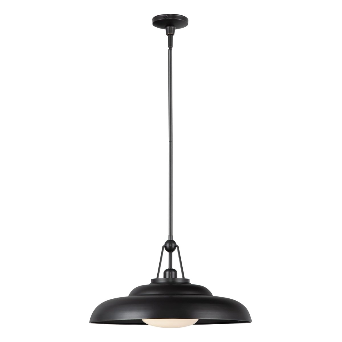 Suspension Palmetto - Bronze urbain / opale brillante 20" by Alora Lighting | Luminaires & cie