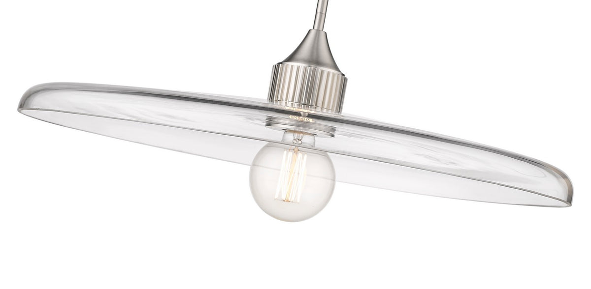 Suspension Paloma Nickel brossé, Transparent, 24" – vue 5