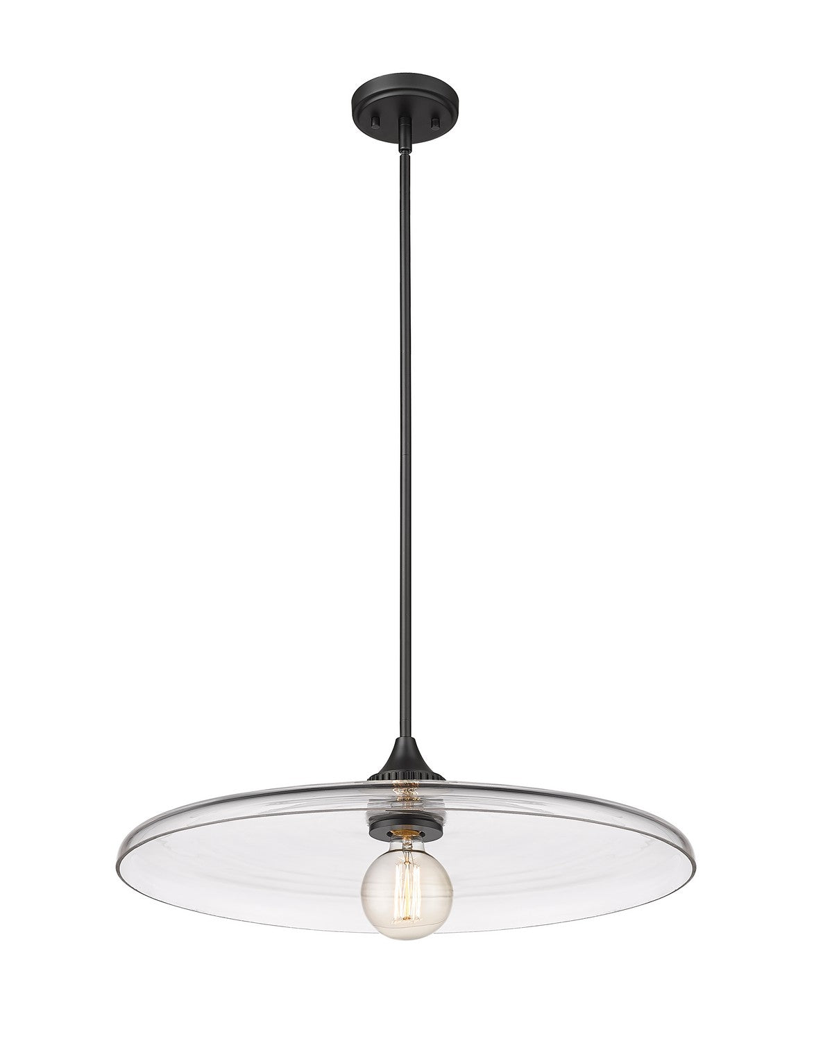 Suspension Paloma Noir mat, Transparent, 24" – vue 2