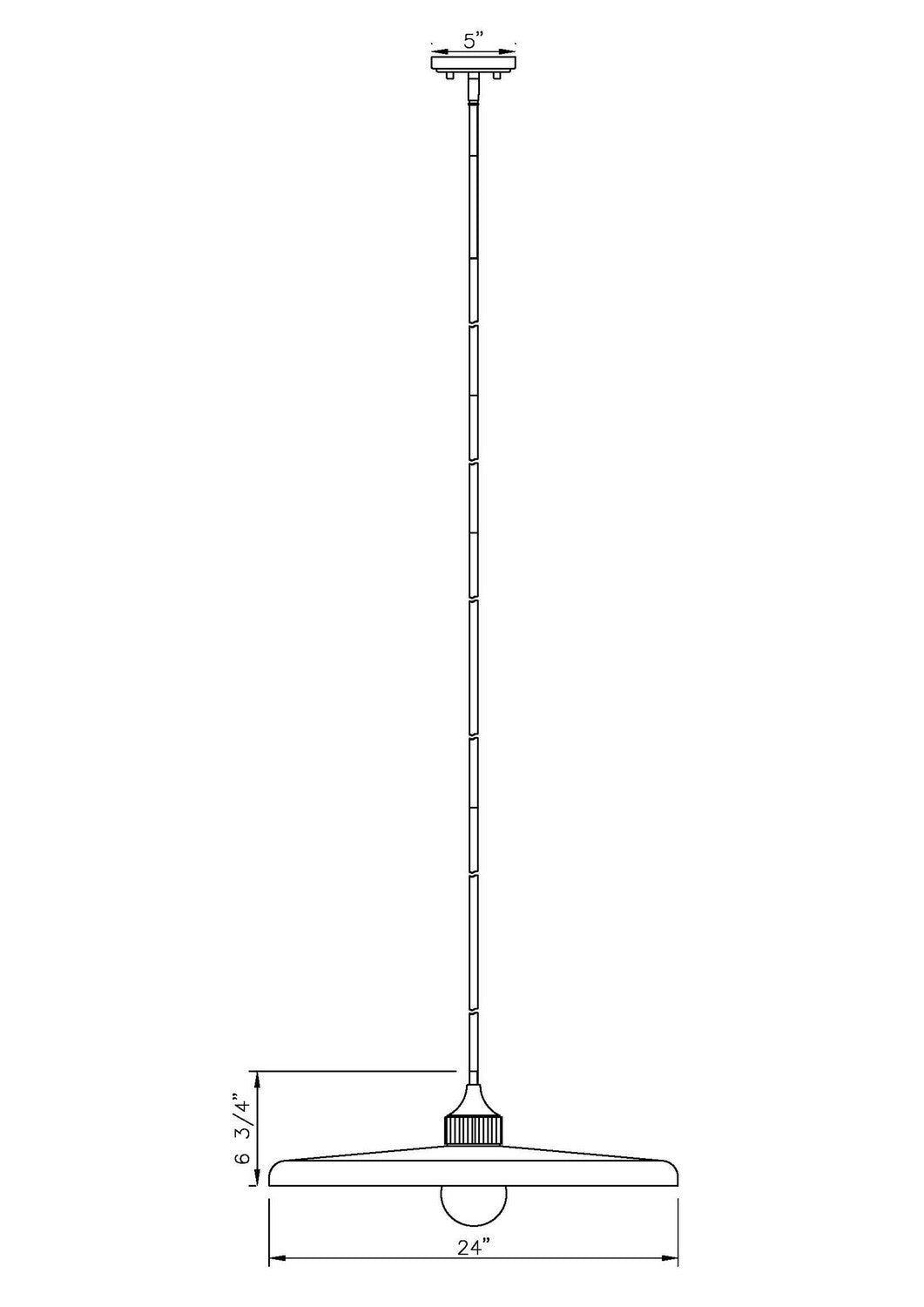 Suspension Paloma Laiton ancien, Transparent, 24" – vue 6