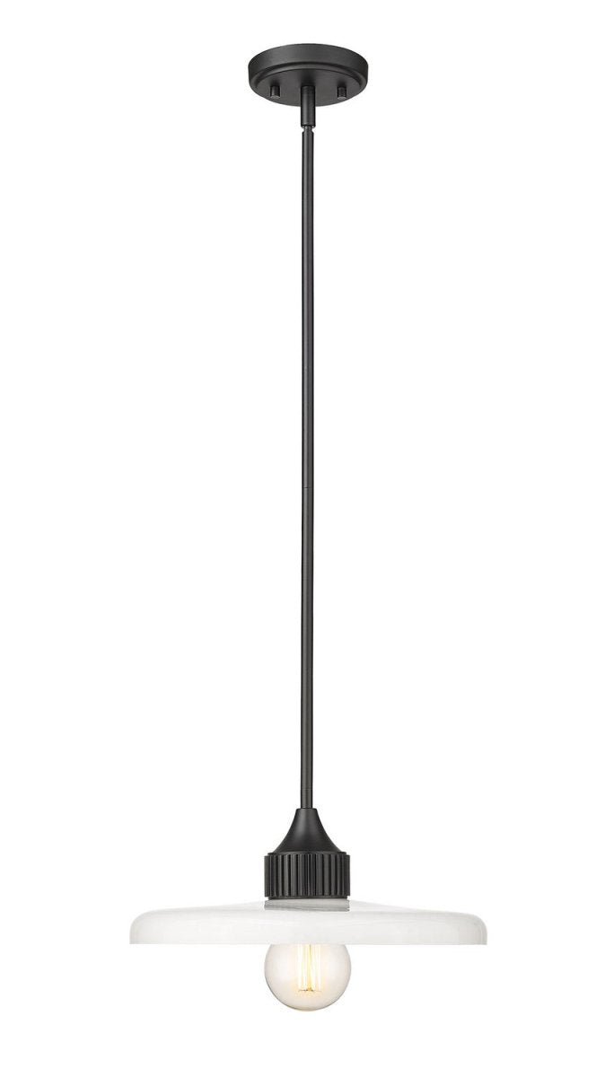 Suspension Paloma - Noir mat Opale brillant 14" by Z-Lite | Luminaires & cie