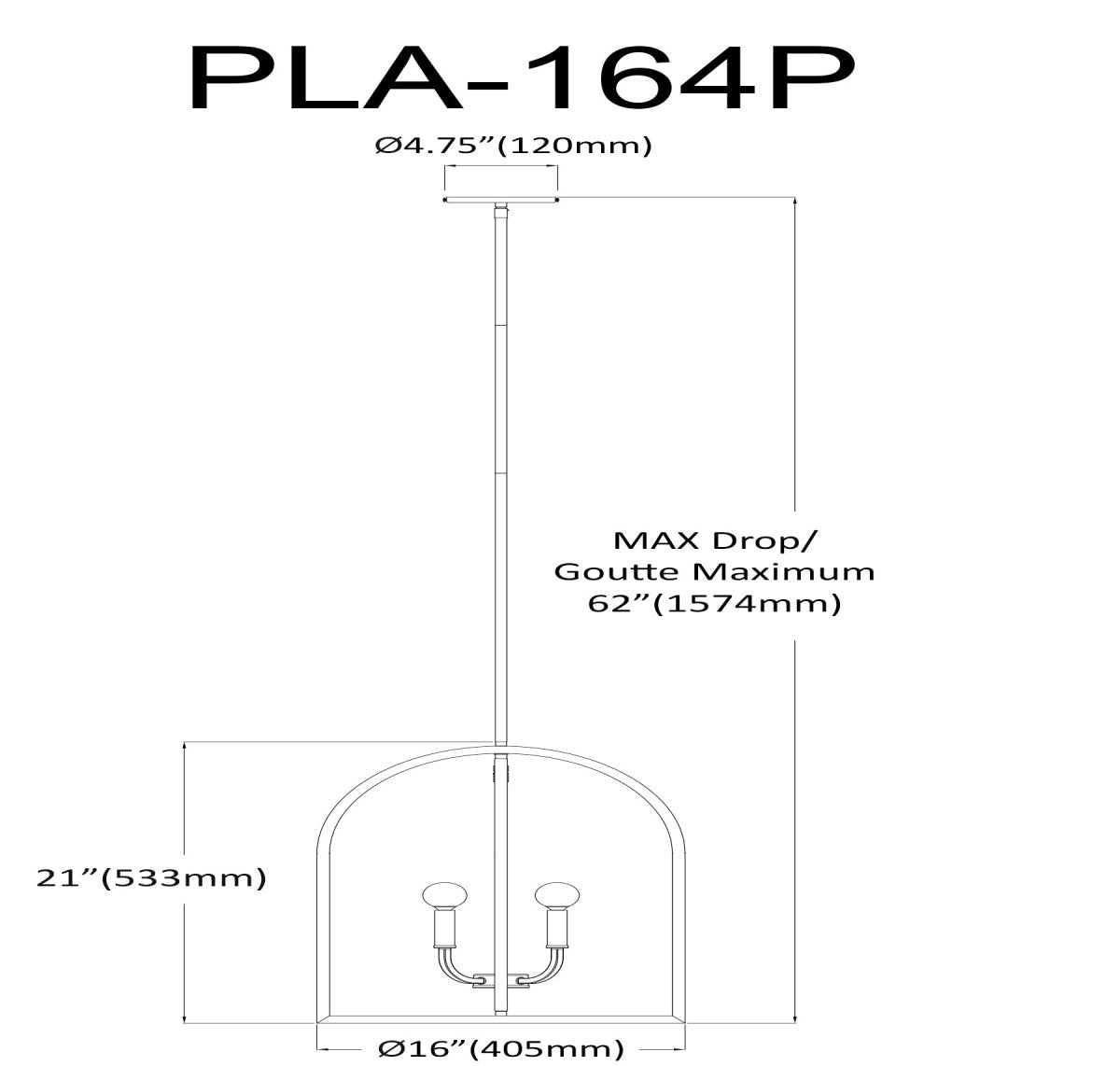 Suspension Pamela Cage - by Dainolite | Luminaires & cie