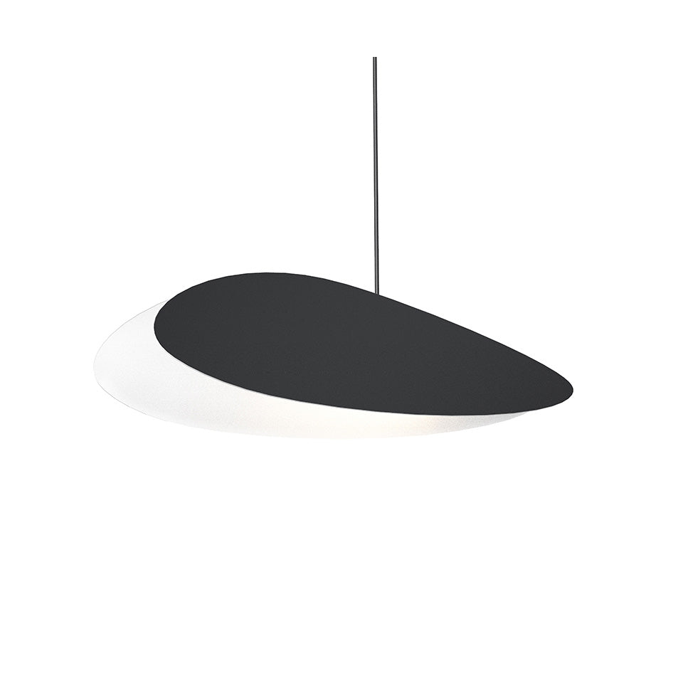 Suspension Papillons Simple - Oval long Noir satiné by Sonneman | Luminaires & cie