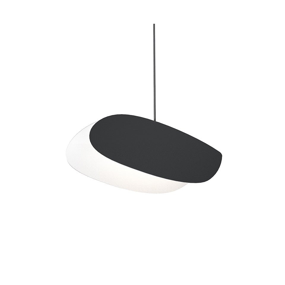Suspension Papillons Simple - Oval Noir satiné by Sonneman | Luminaires & cie