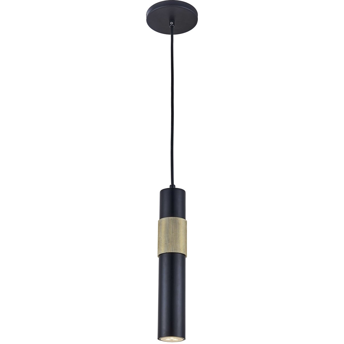 Suspension Passwell - Noir mat et laiton vieilli by Dainolite | Luminaires & cie