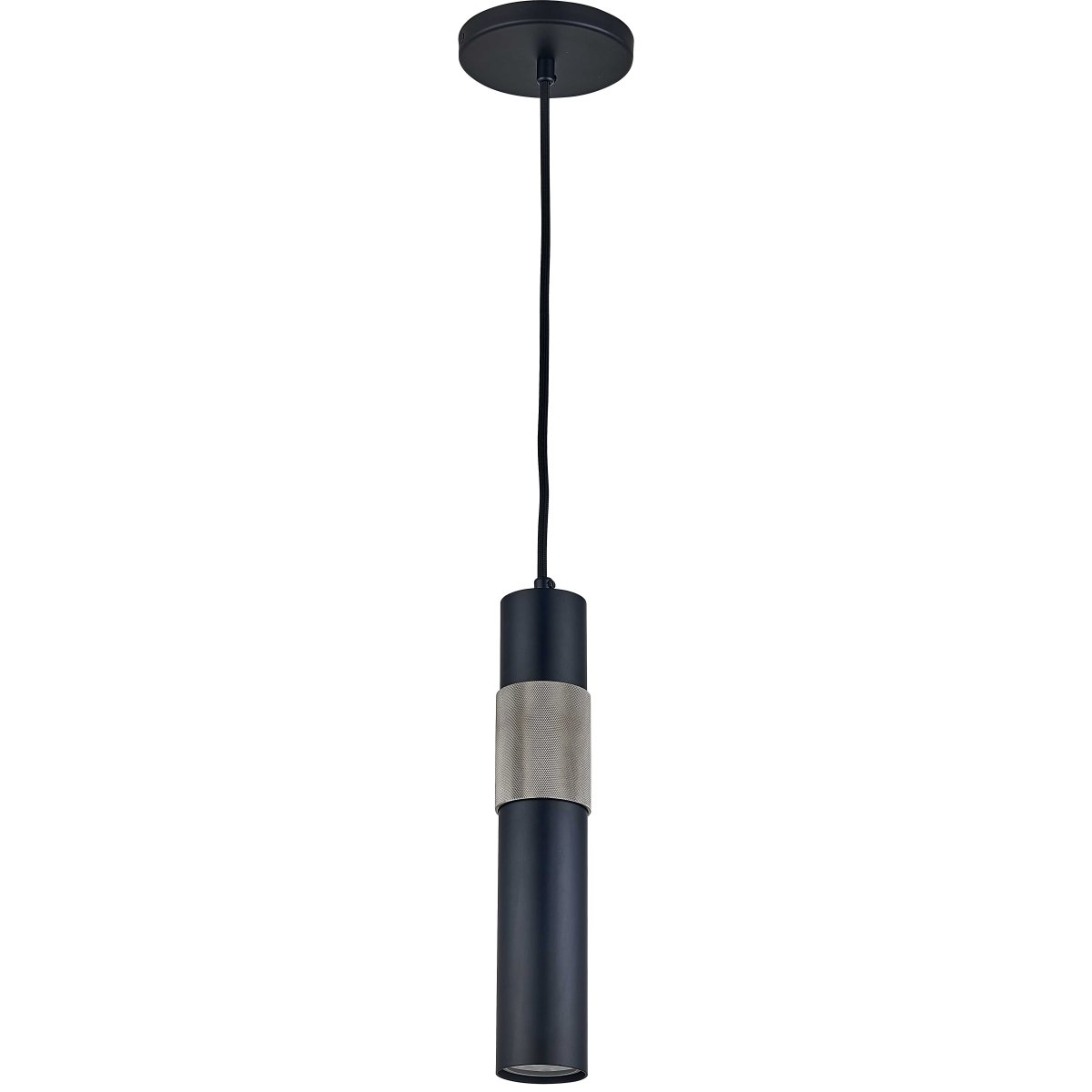 Suspension Passwell - Noir mat et chrome satiné by Dainolite | Luminaires & cie