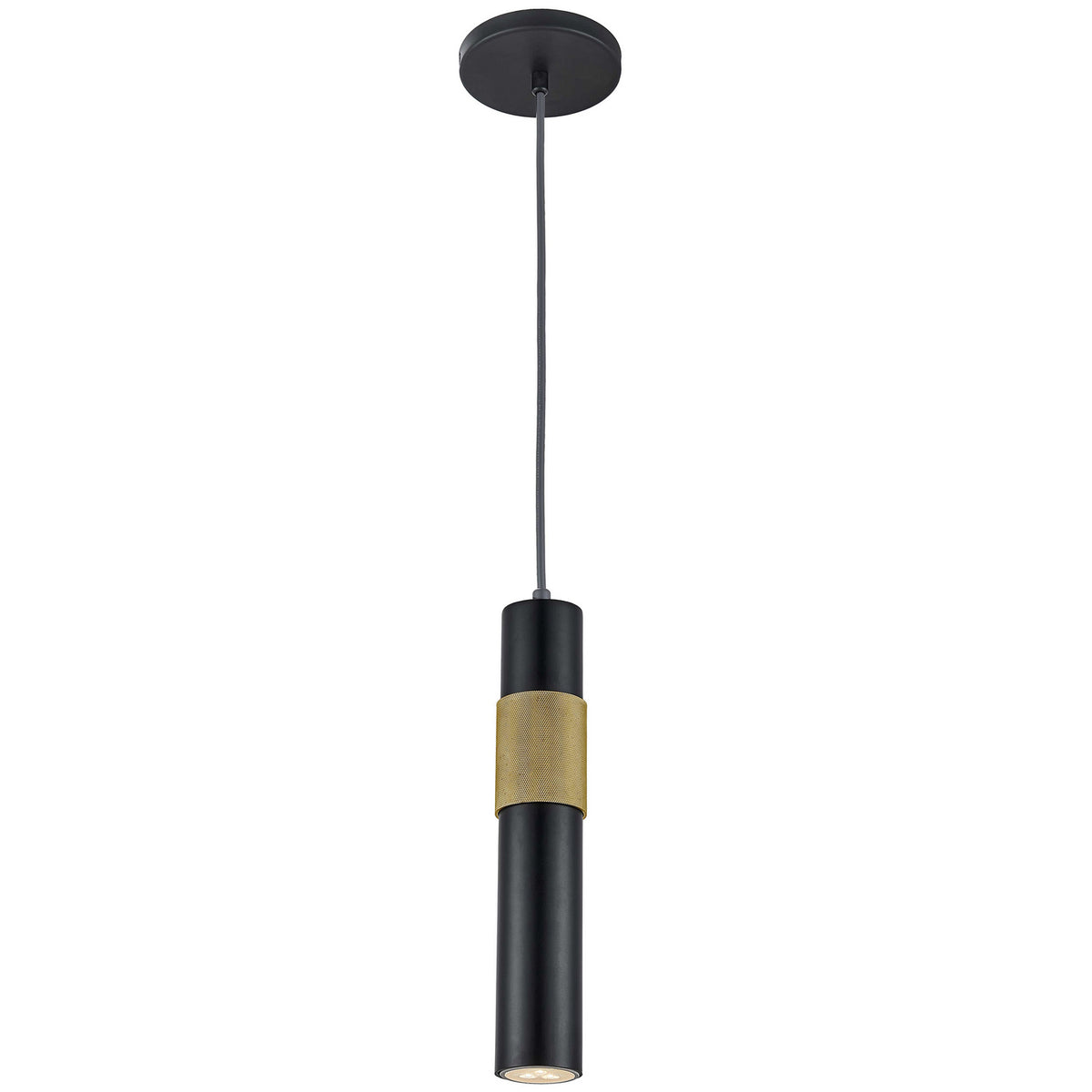 Mini-suspension Passwell Noir mat et Laiton vieilli – Dainolite