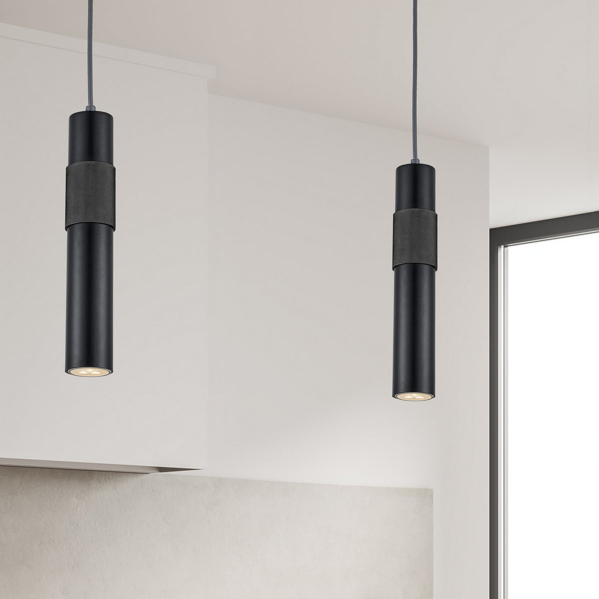 Mini-suspension Passwell Noir mat – vue 2