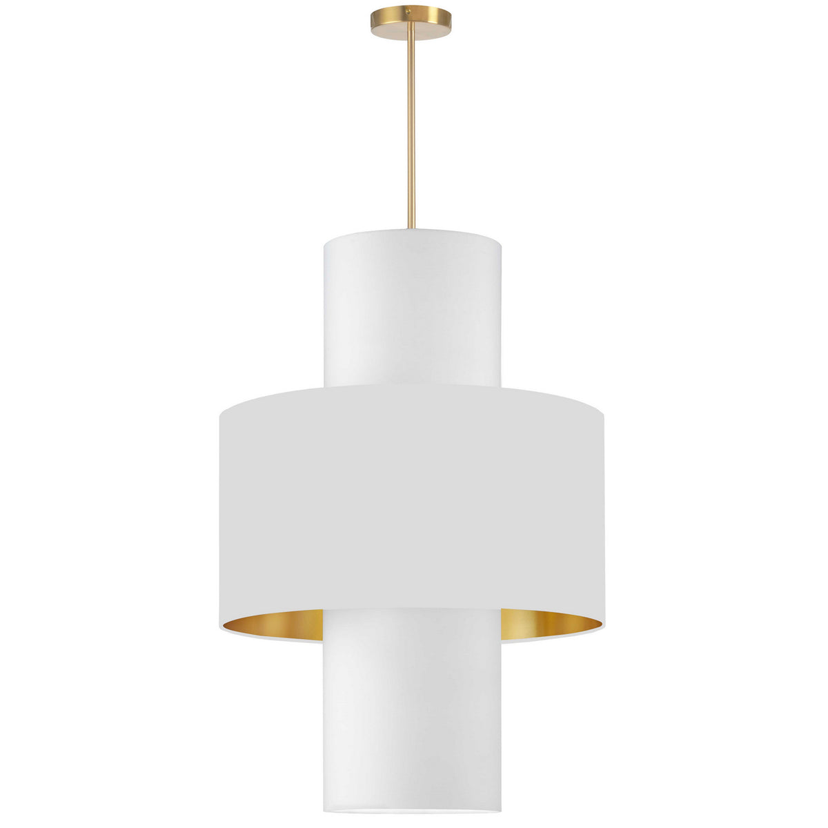 Suspension Patrona Blanc / Laiton vieilli – Dainolite