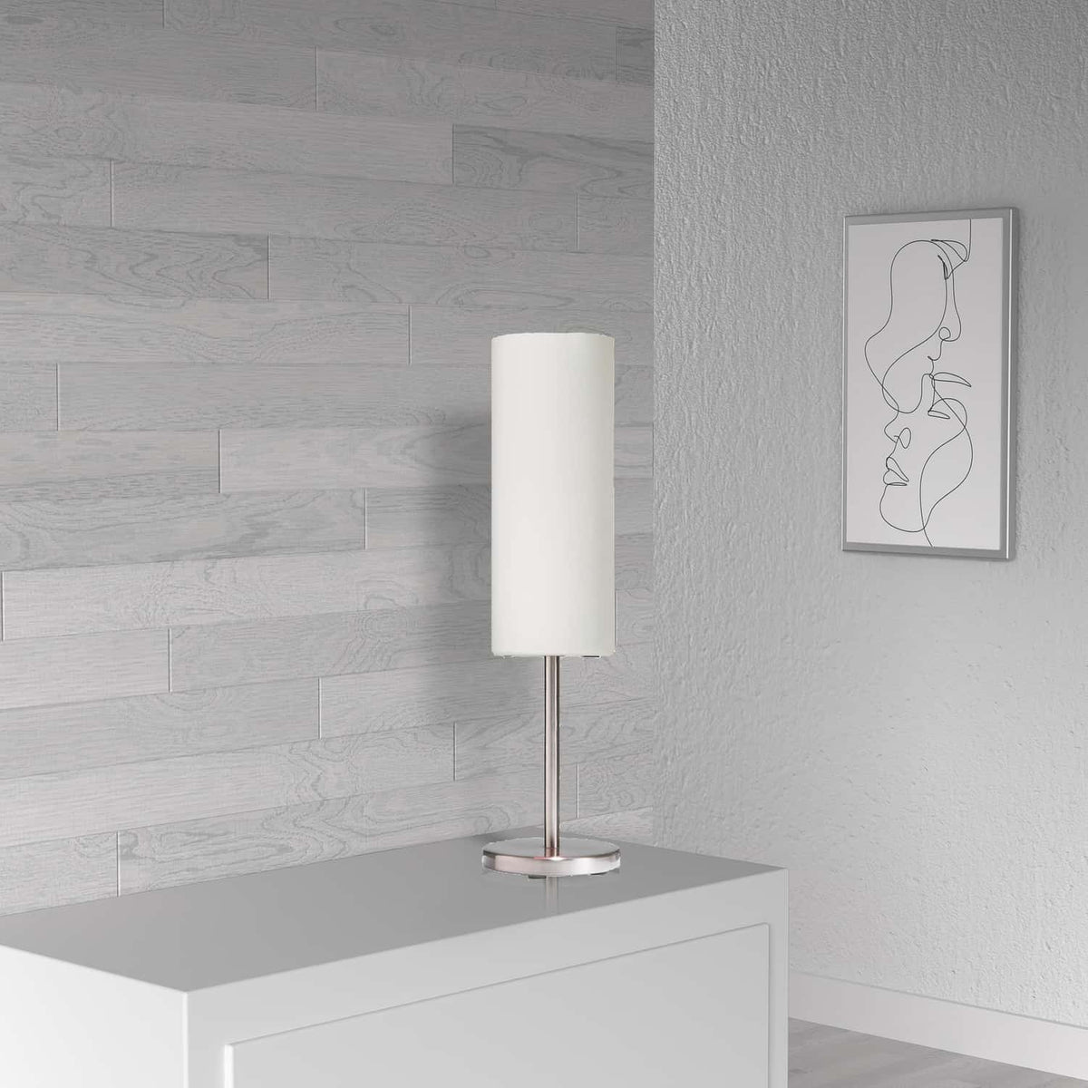 Mini-suspension Paza Blanc / Chrome satiné – vue 2